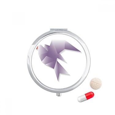 Imagem de Caixa de comprimidos geométrica abstrata com padrão de origami, bolso para remédios