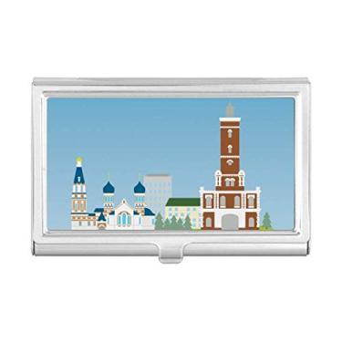 Imagem de Omsk Russia National Symbol Pattern Porta-cartões de visita