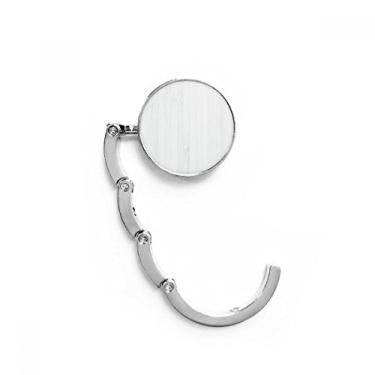 Imagem de Gancho de mesa de fundo com estampa de veias de madeira branca com gancho decorativo e fecho dobrável