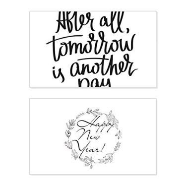 Imagem de Tomorrow is Another Day Citação Ano Novo Festival Cartão Bless Mensagem Presente