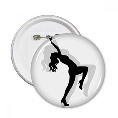 Imagem de Linda mulher charmosa silhueta dançante pinos redondos distintivo decoração roupas 5 peças presente