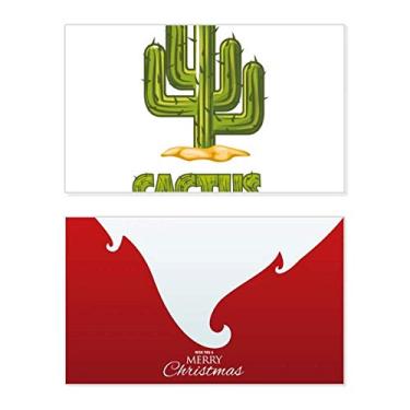 Imagem de Cactus Suculentas Vaso Verde Planta Feriado Feliz Natal Cartão de Parabéns Mensagem de Natal