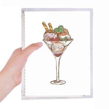 Imagem de Caderno Folhas de Cálice de Sorvete Folhas Soltas Diário Recarregável Diário Papelaria