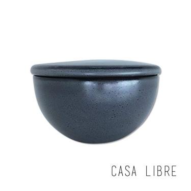 Imagem de Pote Minerva em Ceramica Gr Cinza CASA LIBRE Cinza Grande