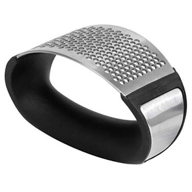 Imagem de Alho Press-Premium espremedor de alho com alça ergonômica de espremedor de alho manual de aço inoxidável macio, design robusto extrai mais alhos domésticos para cozinha