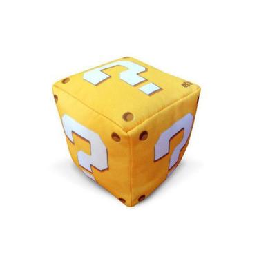 Imagem de Peso De Porta Cubo Amarelo Interrogação - Pesinho Lucky Block - Eba