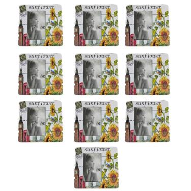 Imagem de Porta Retrato 10x15 Fotografia Kit 10 Unidades Decoraçao Moldura Paris Enfeite Flores Decoraçao Casa Mesa Estante Prateleira Viagem Lembrança