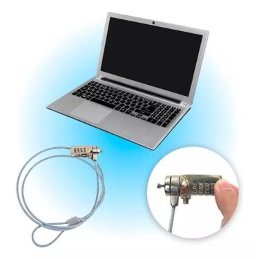 Imagem de Trava De Segurança Notebook C/ Senha Cabo De Aço