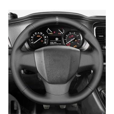 Imagem de LAVIYE Capa do volante de couro artificial preto, para Citroen Jumpy Peugeot Expert Traveller Spacetourer Fiat Scudo Accessoires