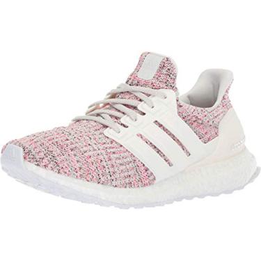 Imagem de adidas Tênis de corrida feminino Ultraboost, Giz pérola/branco nublado/rosa choque, 10