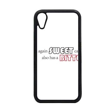 Imagem de Capa com citação Sweet Candy Also Has A Bitter Day para iPhone XR para proteção de telefone Apple
