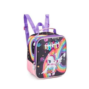 Imagem de Lancheira Térmica Feminina Infantil Escolar Unicórnio Menina