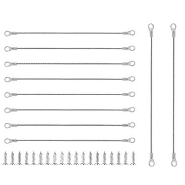 Imagem de Bivethoi Kit de retenção de porta de armário de 10 peças, limitador de dobradiça de porta de 80 cm / 31,5 polegadas, cabo de retenção de aço inoxidável, limitador de porta de corrente de suporte de