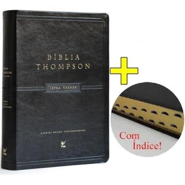 Imagem de Bíblia Thompson - Aec - Letra Grande - Luxo Preta C/ Índice - Ed Vida