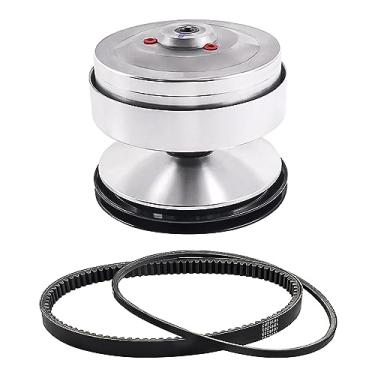 Imagem de loosoo Embreagem para carrinho de golfe com correia de acionamento e acionamento de partida, compatível com modelos Club Car DS/Precedent/Carryall/Turf Gas 1997 acima com motores Kawasaki, conjunto de embreagem de acionamento prata, número de substituição 101833902