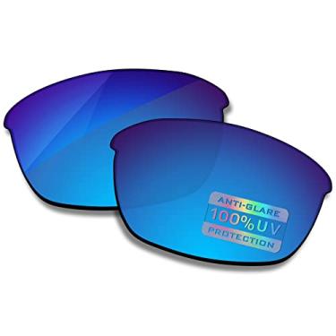 Imagem de Bowyer Lentes de reposição polarizadas para óculos de sol Oakley Flak Jacket - Espelhado azul surf