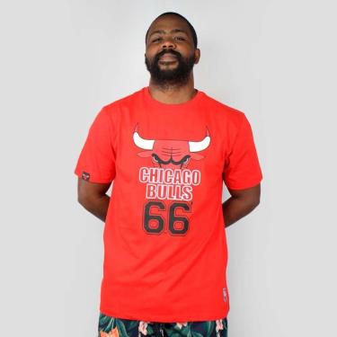 Imagem de Camiseta NBA Chicago Bulls Half Logo Vermelho-Masculino