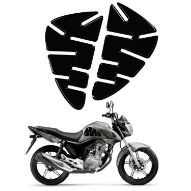 Imagem de Protetor Tanque Adesivo Em 3D Lateral Moto Preto Preto