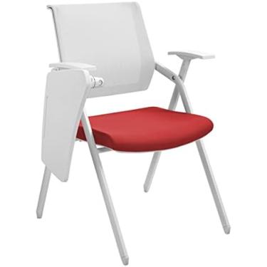 Imagem de Cadeira dobrável Cadeira de treinamento com quadro de mesa Cadeira de conferência dobrável com quadro de escrita Pessoal Sala de reuniões de alunos Curso de treinamento de cadeira traseira,