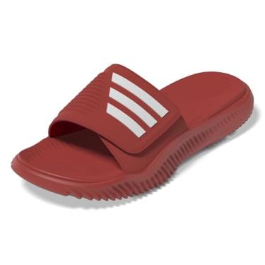 Imagem de adidas Sandália unissex Alphabounce Slide, Better Scarlet/Branco/Better Scarlet, 13 Women/12 Men