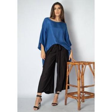 Imagem de Calça Envelope Dueré Pantacourt Viscose Preta - Único-Feminino