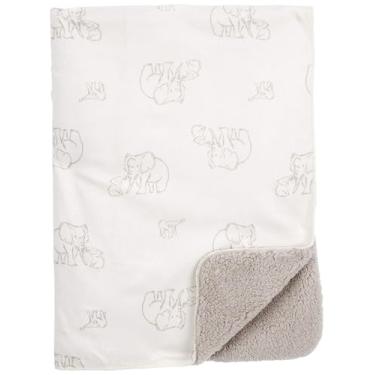 Imagem de Carter's Cobertor de pelúcia aconchegante para bebês (branco/cinza)