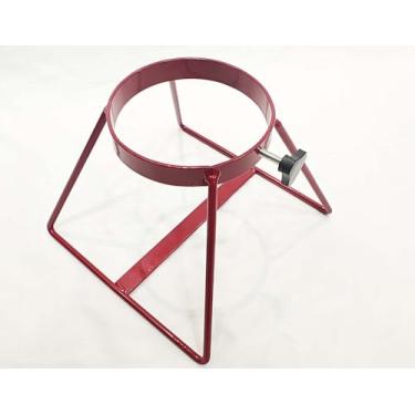 Imagem de Suporte de garrafa de oxigênio, suporte de solo de capacidade única, evita que o cilindro de oxigênio caia no solo, comporta 1 cilindro C, D, E, M9 ou M7, anel interno de 11,4 cm, pode acomodar