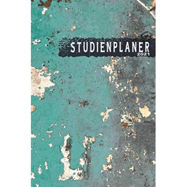 Imagem de Studienplaner 2021: DIN A5 Kalender von 01/2021-12/2021 1 Tag = 1 Seite mit großem Tageskalender und großartiger Übersicht. Monatsübersicht, ... / altes Metall Optik heartbeat herzschlag