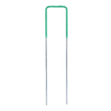Imagem de 100 Peças de Relva Artificial Meio Verde Em u Pinos de Metal Galvanizado Com Aço Inoxidável, para Fixação de Rede de Sombra de Jardim