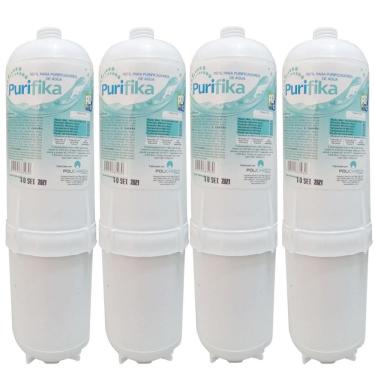 Imagem de Kit 4 Refil Filtro Purificador Água Compatível Soft Everest