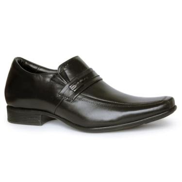 Imagem de Sapato Social Couro Masculino Jota Pe Grow Air Winne - Preto