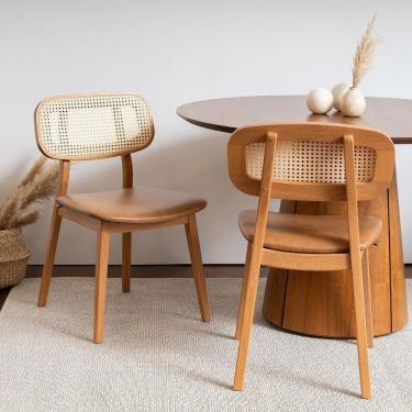 Imagem de Kit 2 Cadeiras Madeira Maciça Liz Cabecasa Madeiramadeira Mel/Caramelo