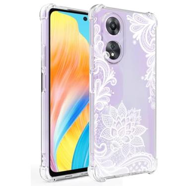 Imagem de Ueokeird Capa de telefone para Oppo A78 4G, capa CPH2565 para meninas e mulheres, capa protetora de TPU flexível à prova de choque com padrão floral flexível para Oppo A78 4G Mandala