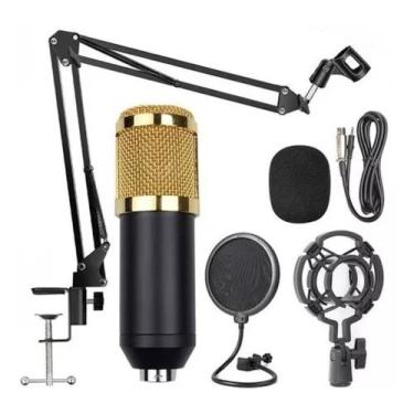 Imagem de Microfone Condensador Lelong Le914 + Acessórios Home Studio Cor preto/