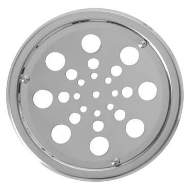 Imagem de Kit 7 Grelha Redonda em Aço Inox com Caixilho ø15cm Astra Cromado