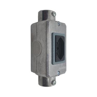 Imagem de Condulete C alumínio 3/4 Tramontina tomada, Preto 20A