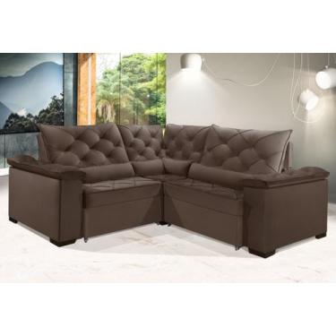 Imagem de Sofá Retrátil Reclinável BERLIM DE CANTO 2.40 x 2.40 ESTILO ESTOFADOS 