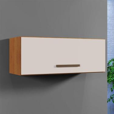 Imagem de Armário Aéreo 1 Porta Atenas - Kaiki, Naturalle Com Off White