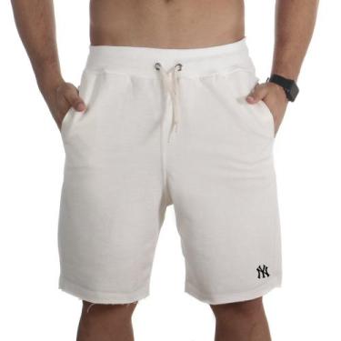 Imagem de Bermuda Moletinho Plus Size Masculina Elástico Cintura Cordão Ajustave