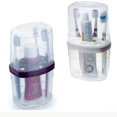 Imagem de Porta Escovas 6 Cavidades + Creme Dental Livre BPA - arts