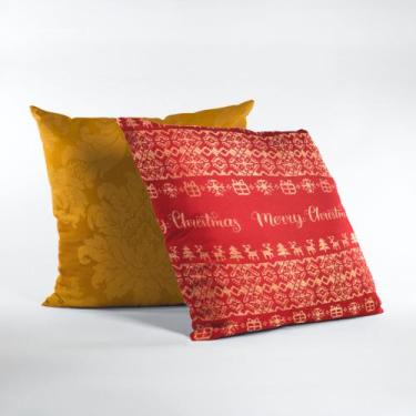 Imagem de Kit 2 Capas de Almofada de Natal Natalina Decorativas 45 x 45 - Millen