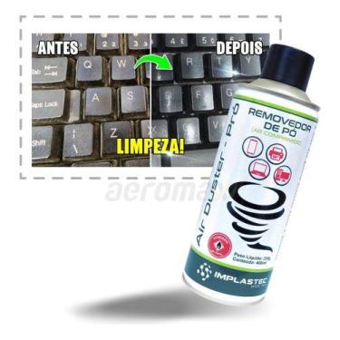 Imagem de Removedor de Pó Ar Comprimido Air Duster Pró 400ml 230g Implastec