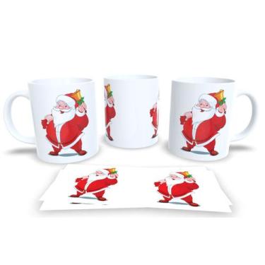Imagem de Canecas de Porcelana Personalizadas Papai Noel - Estampa Sublimada, Mo