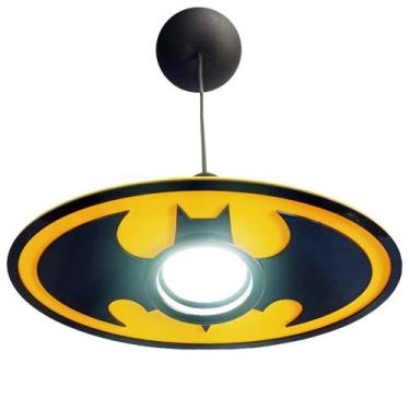 Imagem de Luminária Pendente Batman Heroi Marvel Quarto Menino - My Lamp, Amarel