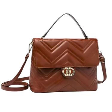 Imagem de Bolsa Feminina Transversal Espaçosa  Austin - Kl, Marrom