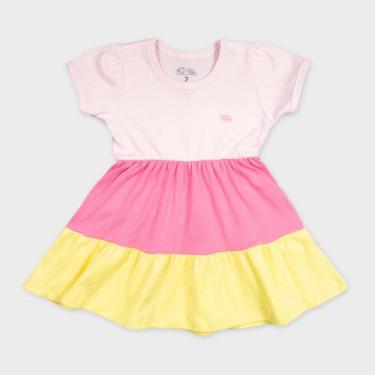 Imagem de Vestido Três Marias - Baby Duck, 2, Rosa, Confete, Amarelo