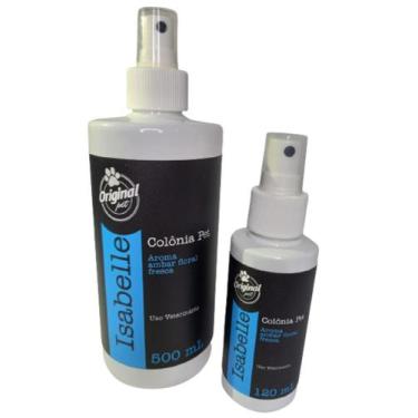 Imagem de Kit de Colônia Pet 120 ml e 500 mL Aroma Isabelle para cães e gatos - 