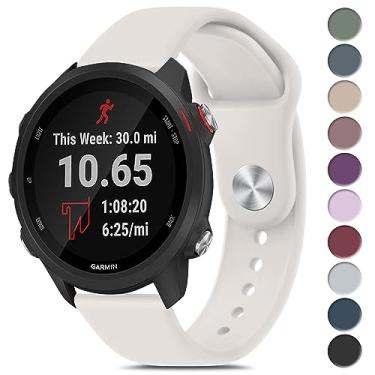 Imagem de Meliya Pulseira de substituição para Garmin Forerunner 245/55, 20 mm para Venu 2 Plus/Sq/Vivoactive 3/Vivomove HR/Forerunner 645/245 Music (Starlight)