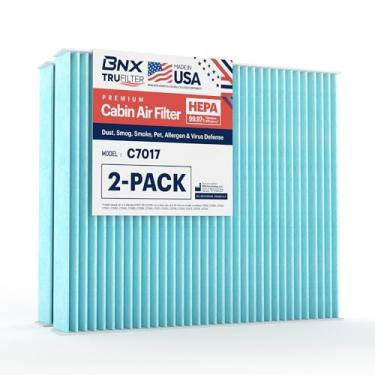 Imagem de BNX Filtro de ar de cabine TruFilter C7017, HEPA 99,97%, compatível com Infiniti EX, FX, G, M, Q, QX; compatível com Nissan Armada, GT-R, Titan; Ram C/V; Volkswagen Routan 2 unidades