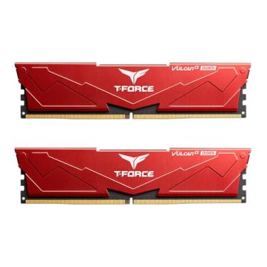 Imagem de TEAMGROUP T-Force Vulcan Alpha DDR5 Ram 32GB Kit (2x16GB) 6000MHz (PC5-48000) CL38 Desktop Memory Module Ram AMD Optimized Memory Red FLARD532G6000HC38GDC01